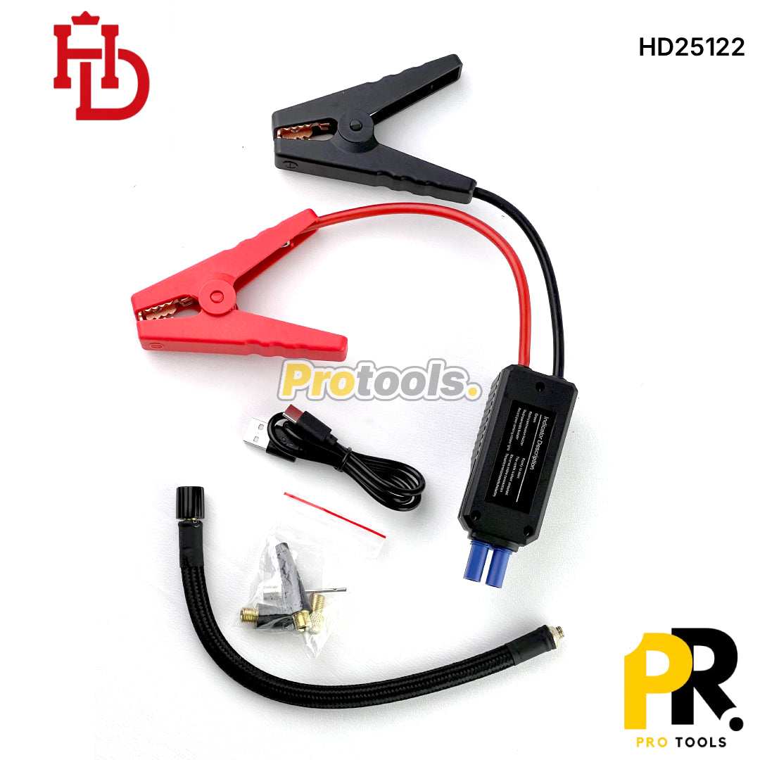 COMPRESSEUR AUTO AVEC BOOSTER BATTERIE 10000MAH HDPRO | HD25122 جهاز نفخ متعدد الوظائف
