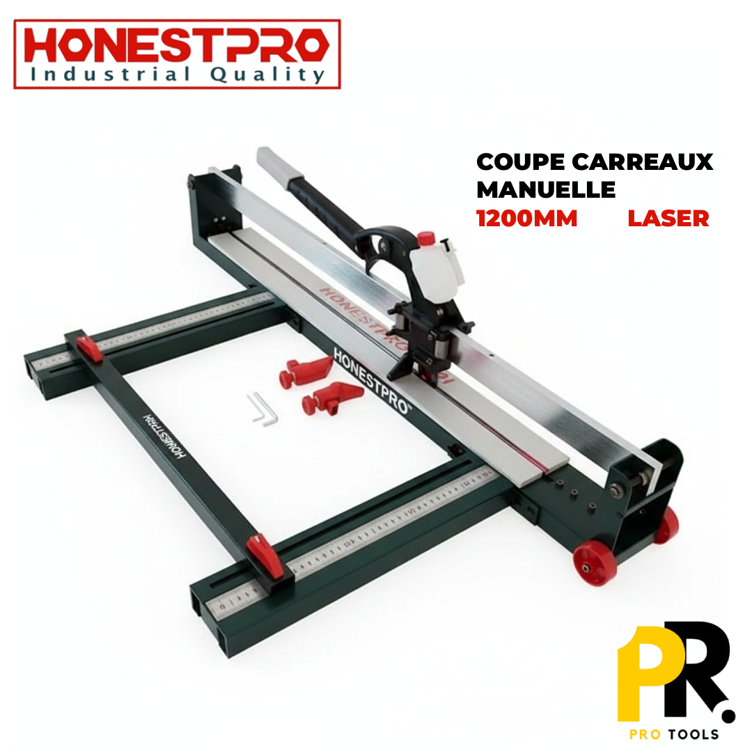COUPE CARREAUX MANUELLE 1200MM AVEC LASER HONESTPRO | YAF0393 آلة قطع البلاط اليدوية