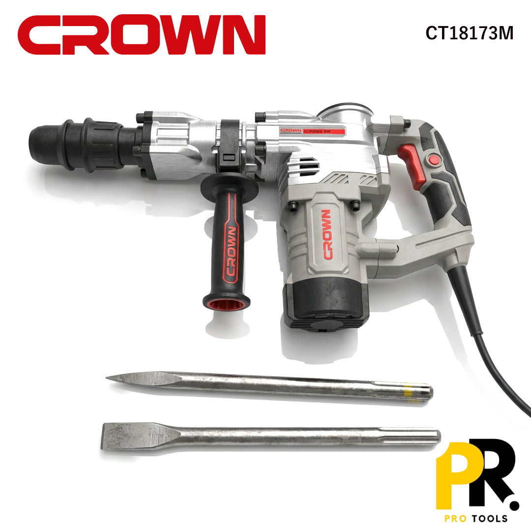 MARTEAU PIQUEUR ELECTRIQUE 20J 1300W CROWN | CT18173M مطرقة الكهربائية