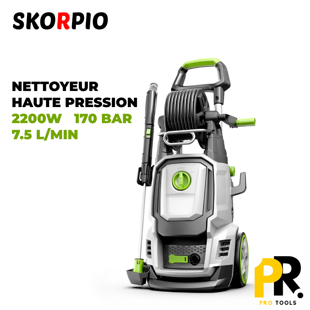 NETTOYEUR HAUTE PRESSION 170BAR 2200W SKORPIO | LT707G-2200B جهاز التنظيف بالضغط العالي