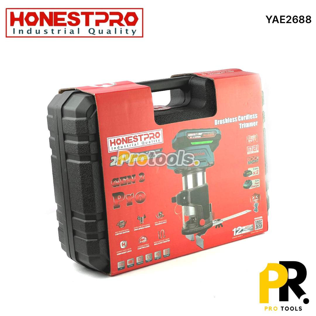 PAUMELLEUSE A BATTERIE 21V 2.0AH 6.0MM-8.0MM BRUSHLESS HONESTPRO | YAE2688 آلة حفر مفاصل الأبواب