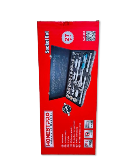CAISSE DOUILLES 1/2 27PCS HONESTPRO | YAD1302 علبة مفاتيح