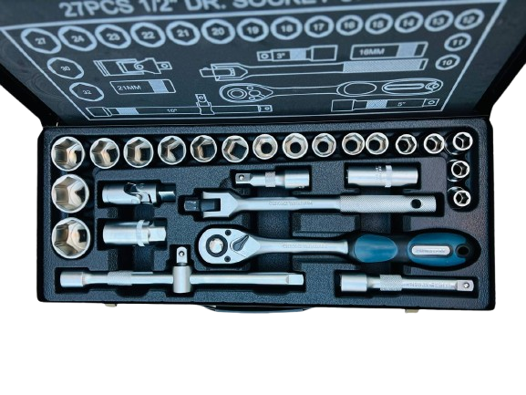 CAISSE DOUILLES 1/2 27PCS HONESTPRO | YAD1302 علبة مفاتيح
