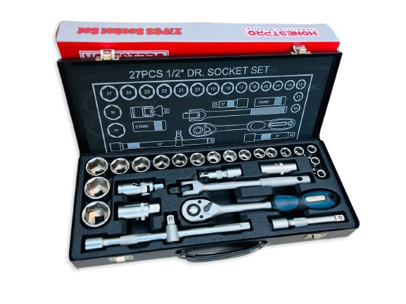 CAISSE DOUILLES 1/2 27PCS HONESTPRO | YAD1302 علبة مفاتيح