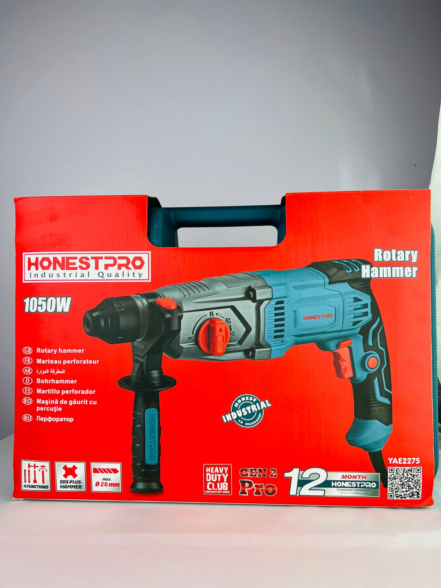MARTEAU PERFORATEUR 1050W 26MM HONESTPRO | YAE2275 آلة الحفر الكهربائية