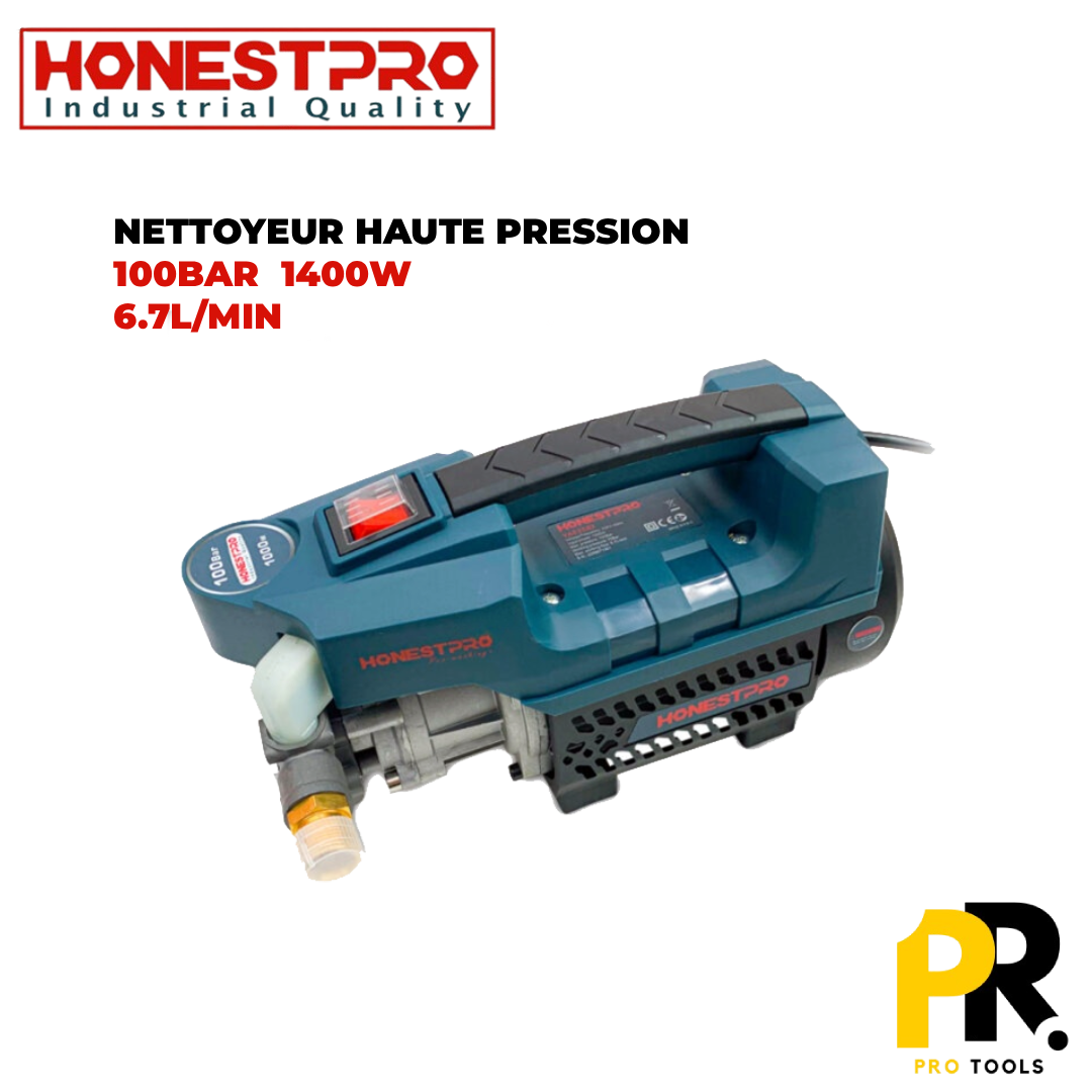 NETTOYEUR HAUTE PRESSION PORTATIF 100BAR 1400W HONESTPRO | YAE2587 جهاز التنظيف المحمول بالضغط العالي
