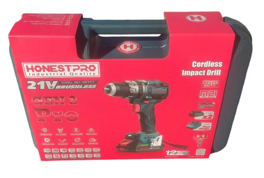VISSEUSE PERCEUSE 21V 100N.M HONESTPRO YAE6111 الة فك البراغي