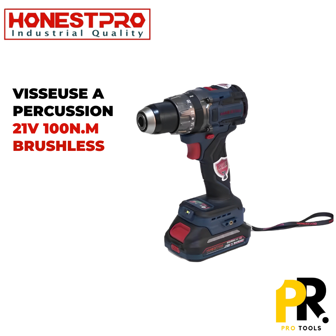 VISSEUSE PERCEUSE 21V 100N.M HONESTPRO YAE6111 الة فك البراغي