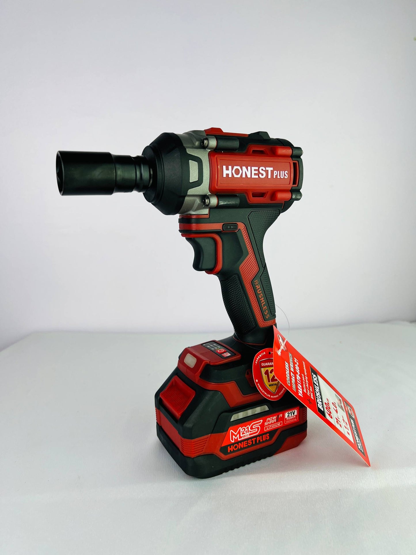 BOULONNEUSE CLE A CHOC BATTERIE 600N.M 1/2' 21V 4.0AH BRUSHLESS HONESTPLUS | YAE6178 آلة فك البراغي ببطارية