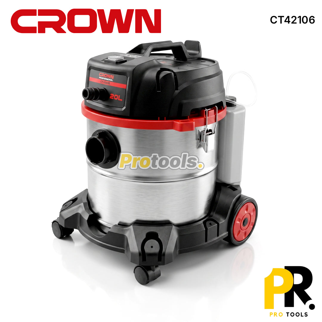 ASPIRATEUR LIFTING EXTRACTEUR INJECTEUR 20LT 16,5kPa 1200W CROWN [CT42106] مكنسة متعددة الوضائف