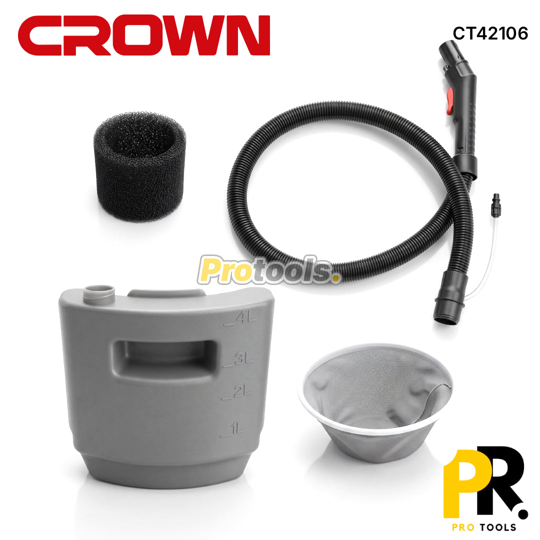 ASPIRATEUR LIFTING EXTRACTEUR INJECTEUR 20LT 16,5kPa 1200W CROWN [CT42106] مكنسة متعددة الوضائف