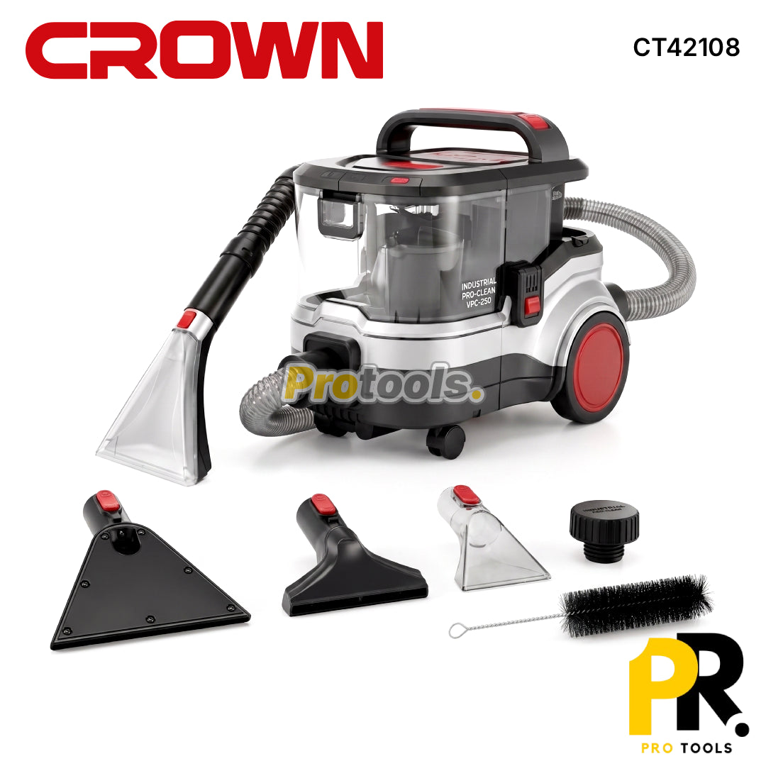 ASPIRATEUR LIFTING INJECTEUR EXTRACTEUR EAU ET POUSSIERE 3L/1.5L 800W CROWN [CT42108] مكنسة تنظيف