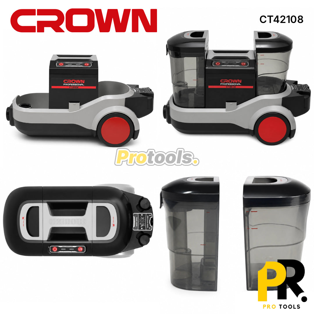 ASPIRATEUR LIFTING INJECTEUR EXTRACTEUR EAU ET POUSSIERE 3L/1.5L 800W CROWN [CT42108] مكنسة تنظيف