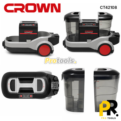 ASPIRATEUR LIFTING INJECTEUR EXTRACTEUR EAU ET POUSSIERE 3L/1.5L 800W CROWN [CT42108] مكنسة تنظيف
