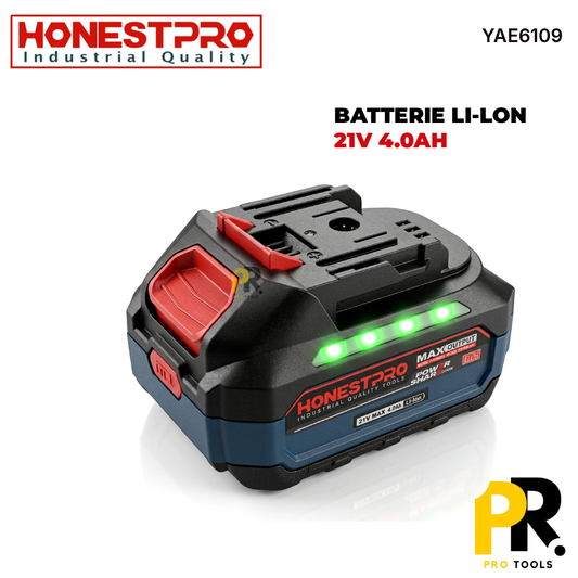 BATTERIE LI-LON 21V 4.0AH HONESTPRO | YAE6109 بطارية ليثيوم