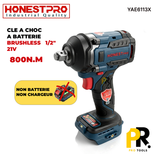 BOULONNEUSE CLE A CHOC BATTERIE SOLO 21V 800N.M HONESTPRO | YAE6113X  آلة فك البراغي
