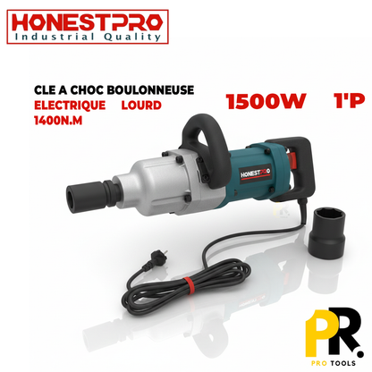 BOULONNEUSE CLE A CHOC ELECTRIQUE LOURD 1'P 1500W 1400N.M HONESTPRO | YAE2473 مفتاح صدمات كهربائي