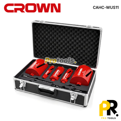 CAISSE COURONNE DIAMANT POUR PERCEUSE ET PERFORATEUR 11PCS CROWN [CAHC-WUS11] طقم  للحفر