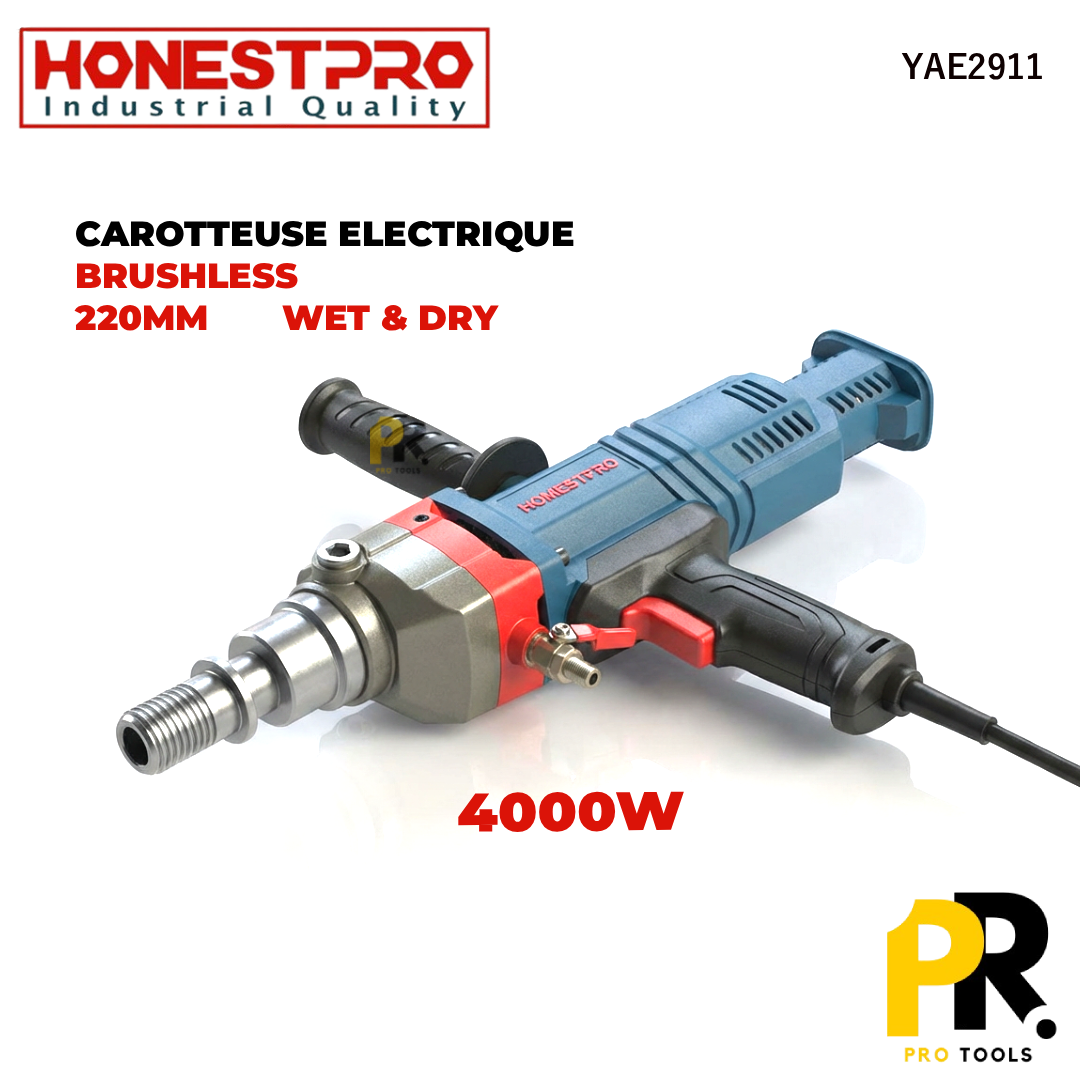 CAROTTEUSE ELECTRIQUE 220MM 4000W BRUSHLESS HONESTPRO [YAE2911] آلة حفر