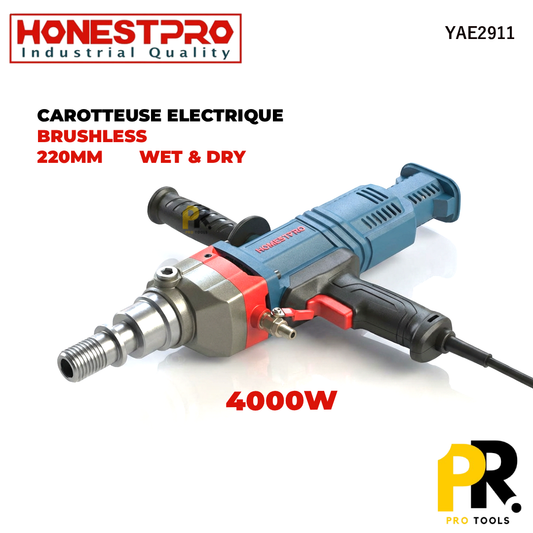 CAROTTEUSE ELECTRIQUE 220MM 4000W BRUSHLESS HONESTPRO | YAE2911 آلة حفر