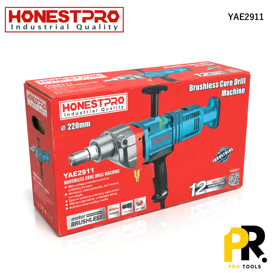 CAROTTEUSE ELECTRIQUE 220MM 4000W BRUSHLESS HONESTPRO [YAE2911] آلة حفر
