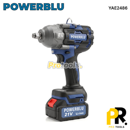 CLE A CHOC A BATTERIE 21V 4.0AH 1100N.M BRUSHLESS POWERBLU [YAE2486] فتاح صدمات لاسلكي