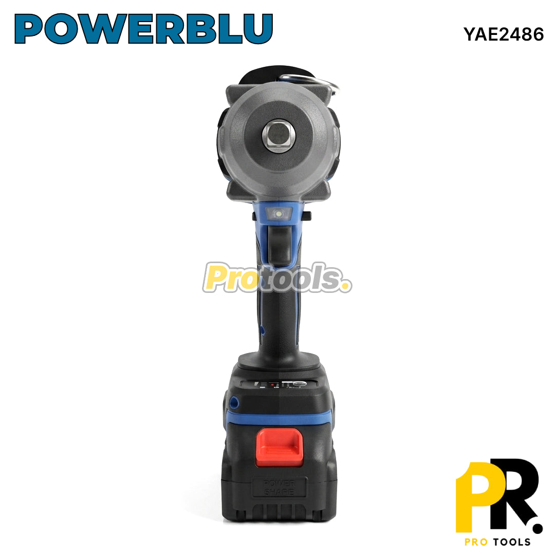 CLE A CHOC A BATTERIE 21V 4.0AH 1100N.M BRUSHLESS POWERBLU [YAE2486] فتاح صدمات لاسلكي