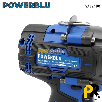 CLE A CHOC A BATTERIE 21V 4.0AH 1100N.M BRUSHLESS POWERBLU [YAE2486] فتاح صدمات لاسلكي