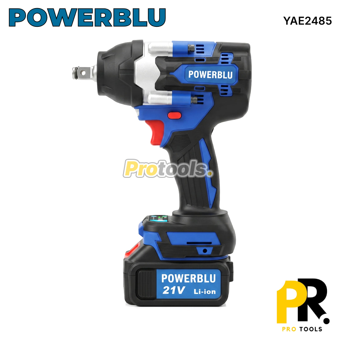 CLE A CHOC A BATTERIE 21V 4.0AH 600N.M BRUSHLESS POWERBLU | YAE2485 فتاح صدمات لاسلكي