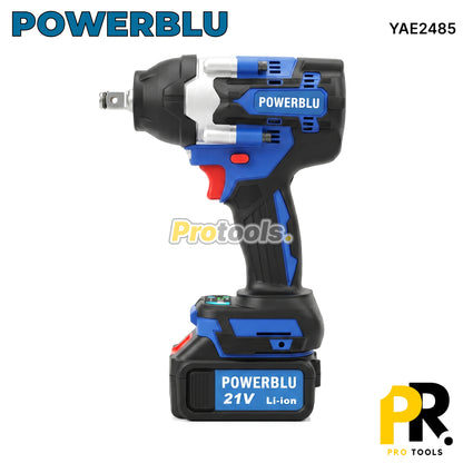 CLE A CHOC A BATTERIE 21V 4.0AH 600N.M BRUSHLESS POWERBLU | YAE2485 فتاح صدمات لاسلكي