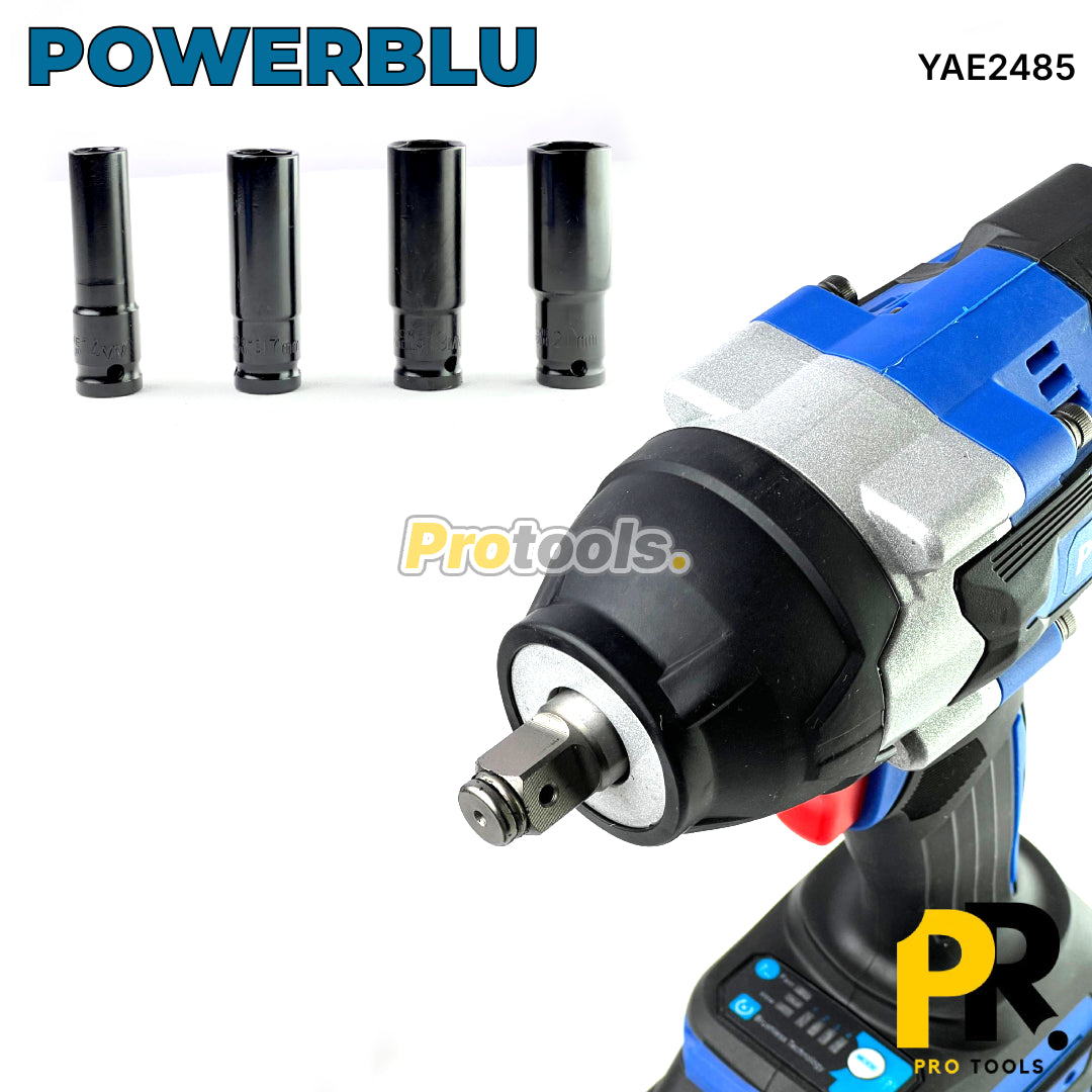 CLE A CHOC A BATTERIE 21V 4.0AH 600N.M BRUSHLESS POWERBLU | YAE2485 فتاح صدمات لاسلكي