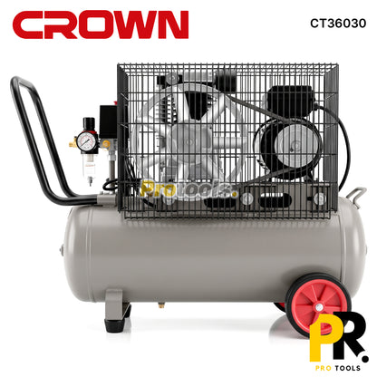 COMPRESSEUR AIR COUROIX 2.0HP 50LT CROWN [CT3630] ضاغط هواء بالحزام