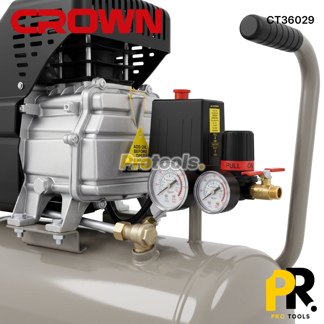 COMPRESSEUR AIR HUILE 2.0HP 50LT CROWN [CT36029] ضاغط هواء بالزيت