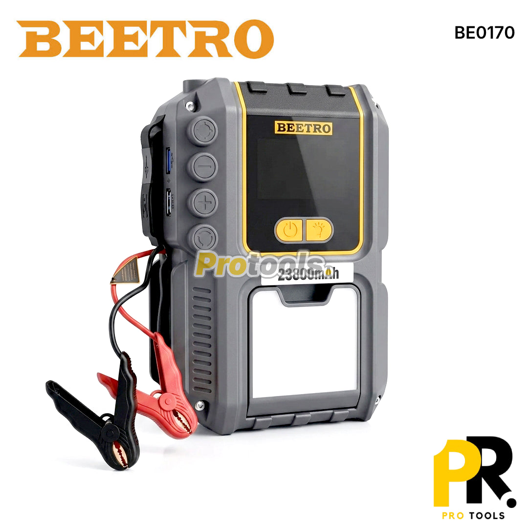 COMPRESSEUR AUTO AVEC BOOSTER BATTERIE 23800MAH BEETRO [BE0170] جهاز نفخ متعدد الوظائف