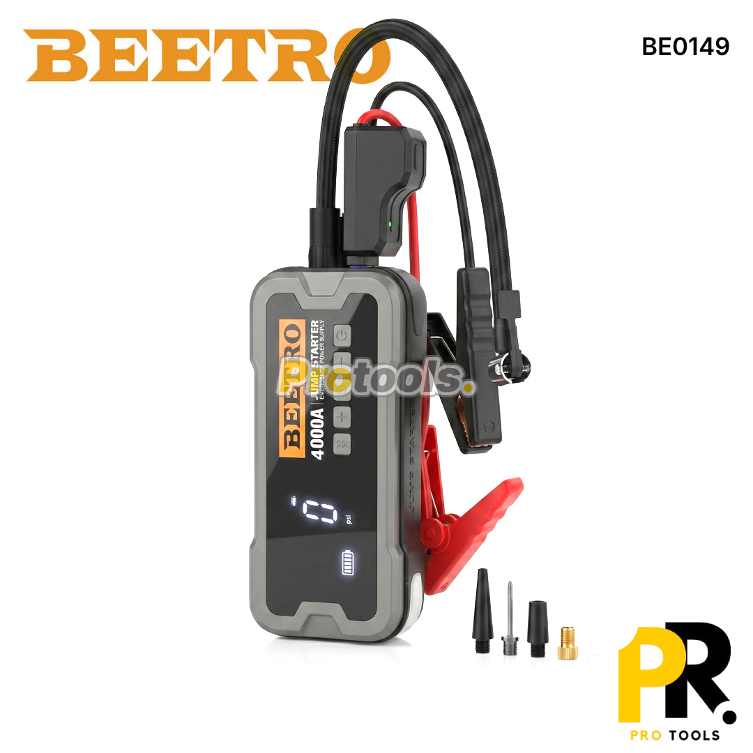 COMPRESSEUR AUTO AVEC BOOSTER BATTERIE 24000MAH BEETRO - BE0149 جهاز نفخ متعدد الوظائف