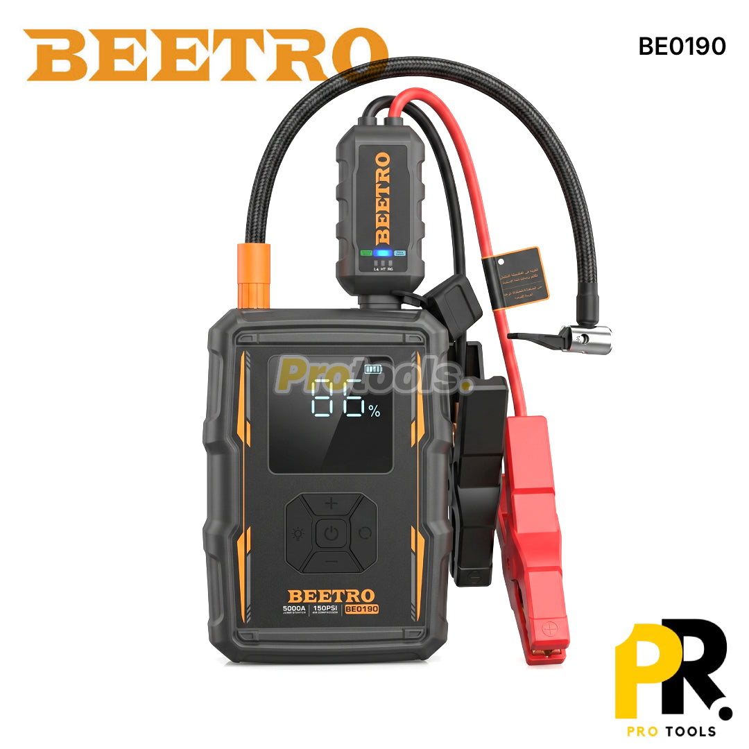 COMPRESSEUR AUTO AVEC BOOSTER BATTERIE 27000MAH BEETRO - BE0190 جهاز نفخ متعدد الوظائف