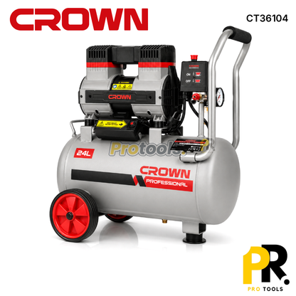 COMPRESSEUR SILENTIEUX 24LT 750W CROWN | CT36104 ضاغط هواء