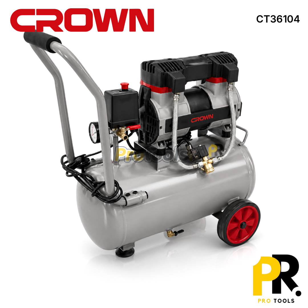 COMPRESSEUR SILENTIEUX 24LT 750W CROWN | CT36104 ضاغط هواء
