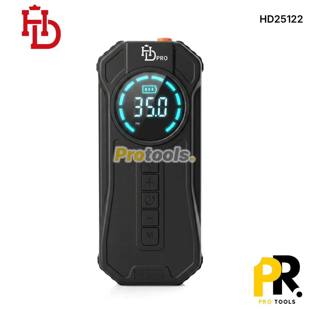 COMPRESSEUR AUTO AVEC BOOSTER BATTERIE 10000MAH HDPRO | HD25122 جهاز نفخ متعدد الوظائف