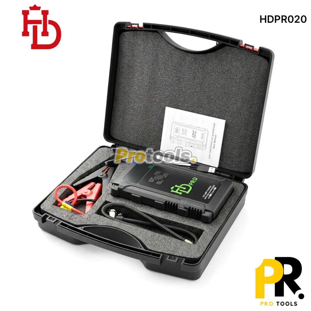 COMPRESSEUR AUTO AVEC BOOSTER BATTERIE 18000MAH HDPRO | HDPR020 جهاز نفخ متعدد الوظائف