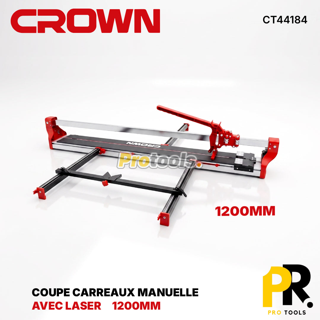 COUPE CARREAUX MANUELLE AVEC LASER 1200MM CROWN [CT44184] آلة قطع البلاط اليدوية