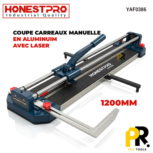 COUPE CARREAUX MANUELLE EN ALUMINUIM 1200MM AVEC LASER HONESTPRO | YAF0386 آلة قطع البلاط اليدوية