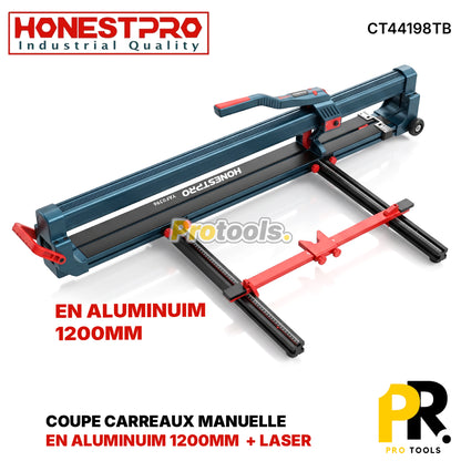 COUPE CARREAUX MANUELLE EN ALUMINUIM 1200MM AVEC LASER HONESTPRO [YAF0396] آلة قطع البلاط اليدوية