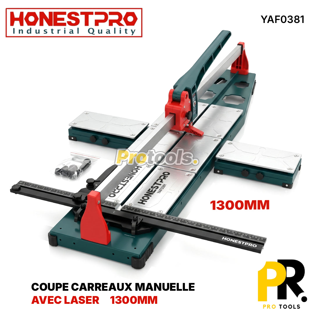 COUPE CARREAUX MANUELLE 1300MM AVEC LASER HONESTPRO | YAF0381 آلة قطع البلاط اليدوية