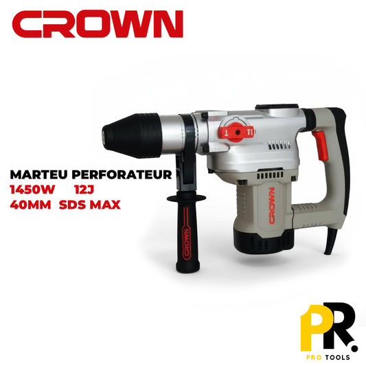 MARTEAU PERFORATEUR 12J 1450W 40MM CROWN | CT18232 مثقاب ثقب الصخور
