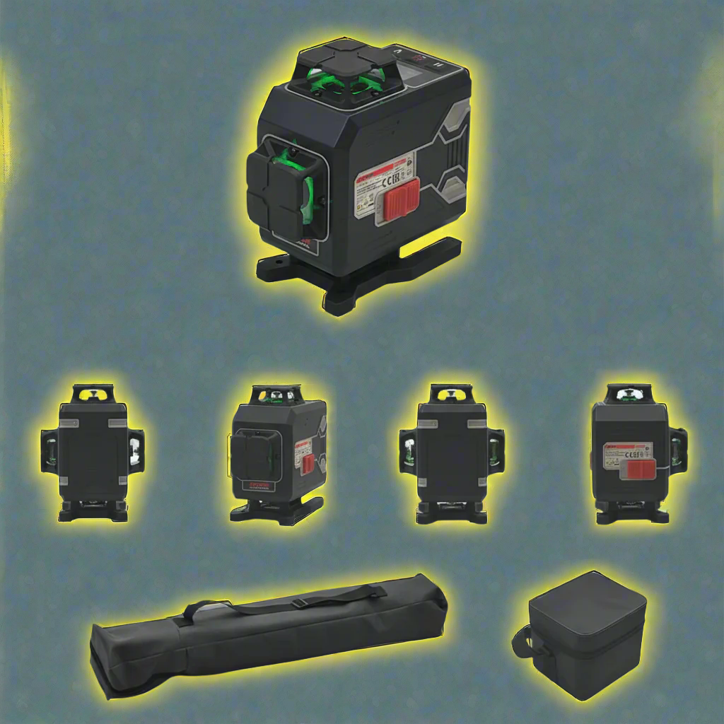 NIVEAU LASER 4D 16 LIGNES AVEC PERCHE 5M CROWN | CT44150