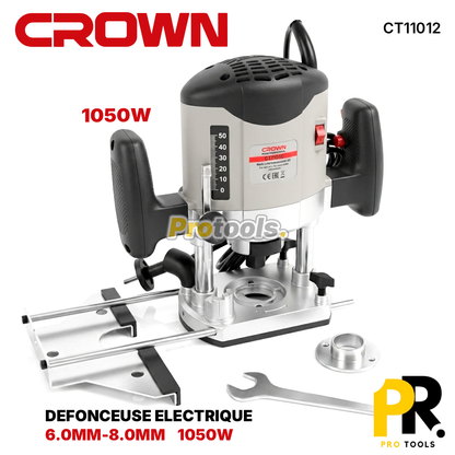 DEFONCEUSE ELECTRIQUE 6.0MM-8.0MM 1050W CROWN | CT11012 آلة الصنفرة وحفر الخدود