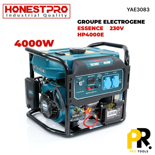 GROUPE ELECTROGENE ESSENCE 4000W HONESTPRO [YAE3083] مولد كهربائي