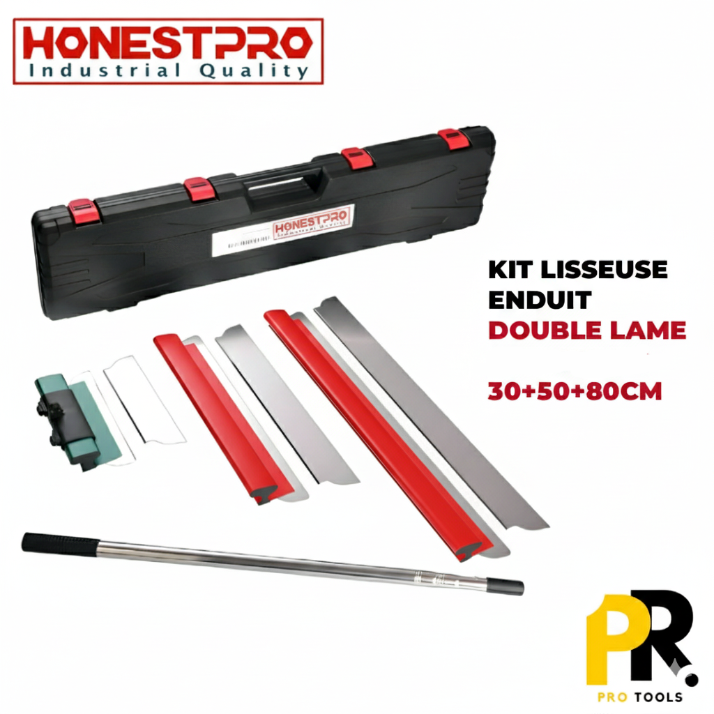 KIT LISSEUSE ENDUIT 30+50+80CM DOUBLE LAME HONESTPRO | YAB0235