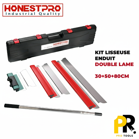 KIT LISSEUSE ENDUIT 30+50+80CM DOUBLE LAME HONESTPRO | YAB0235